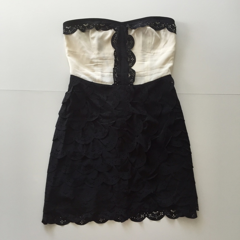 NWOT Urban Outfitters silk laser-cut eyelet dress
